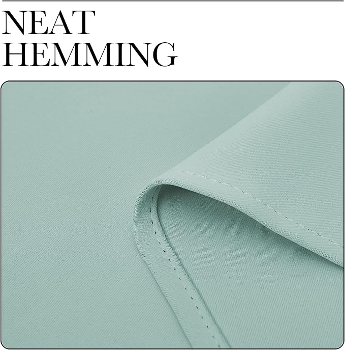 NICETOWN Blackout Curtain Panels for Bedroom, Aqua, 2 Panels, W70 x L63-inch, Grey, Thermal Insulated Grommet Top Blackout Draperies and Drapes for Basement