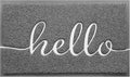 CozyBounty Door Mat Hello Mats Outdoor Indoor Non-Slip Doormat for Entryway Low-Profile Floor Mat for Yard, Garage, High Traffic Areas (30"x17.5", Grey)