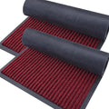 OLANLY Front Door Mat Indoor Outdoor Entrance, 2-Pack 71 x 47 Inch, Waterproof Heavy Duty Doormat, Fade Resistant, Low Profile, Easy Clean Patio Porch Welcome Floor Mats for Entry, Wine Red