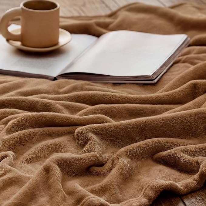 Bedsure GentleSoft Orange Fleece Blankets King Size - Bed Blanket Soft Lightweight Plush Cozy Fuzzy Luxury Microfiber, 108x90 inches