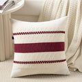 Fancy Homi Set of 1 Burgundy Boho Big Decorative Throw Pillow Covers 24x24 Inch for Couch Bed Sofa, Aesthetic Modern Farmhouse Christmas Room Decor, Soft Cotton Textured Wind Red Cushion Case