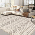 Nakagishi 10x12 Area Rugs Living Room: Washable Boho Large Neutral Soft Farmhouse Rug Stain Resistant Modern Moroccan Non-Slip Indoor Carpet for Bedroom Nursery Kids Office Dining Room - Dark Brown