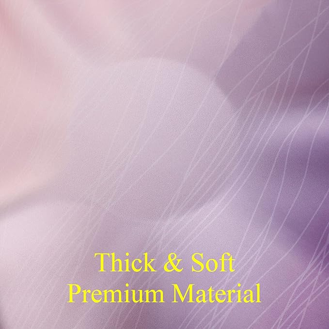 Estelar Textiler Pink and Purple Blackout Curtains for Bedroom, Thermal Insulated Drapes 108 Inches Long, Full Light Blocking Energy Saving Long Curtains for Living Room, 52Wx108L, 2 Panels