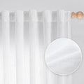 MYSKY HOME Short Curtains for Small Kitchen Windows 45 inches Length, Linen Look Curtain Drapes Cotton Polyester Blend, Soft Fabric Light Filtering Privacy Protect, 50 x 45 inches, White, 2 PCs