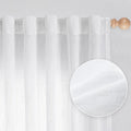 MYSKY HOME Floor to Ceiling Curtains 108 Inches White Sheer Window Drapes 2 Panel Sets Back Tab Draperies Linen Look Boho Fabric, Soft Cotton Blend Light Filtering for Living Room