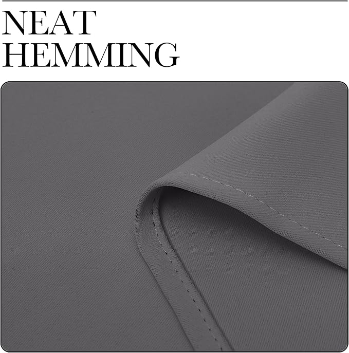 NICETOWN Grey Window Curtains for Bedroom - Home Decoration Thermal Insulated Rod Pocket Blackout Blinds & Drapes for Small Windows (Gray, 2 Panels, W42 x L48 -Inch)