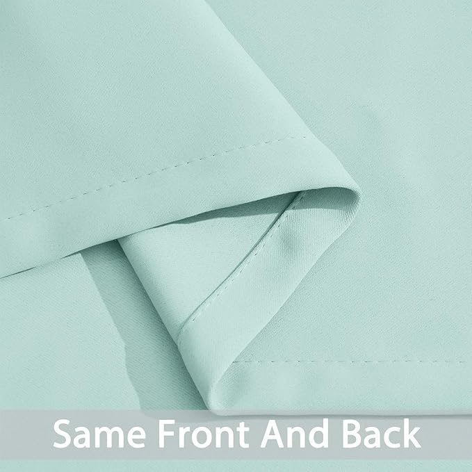 Yakamok Blackout Curtains Room Darkening Thermal Insulated with Grommet Window Curtain for Living Room, 38 x 54 inch, Aqua, 2 Panels
