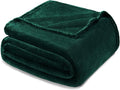 Exclusivo Mezcla Fleece Blanket Cal King Size for Bed, Super Soft and Warm, All Season, Cozy, Plush, Lightweight, 120x120 Inches, Forest Green