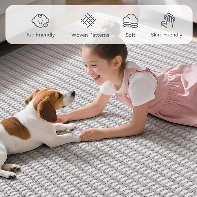YDKGL Boho 2x5 ft Hallway Runners Rug Washable Long Woven Kitchen Runner Mat Rugs Non Slip, Soft Entryway Laundry Hall Runner Floor Carpet for Indoor Backdoor Bedroom Kitchen Living Room, Gray