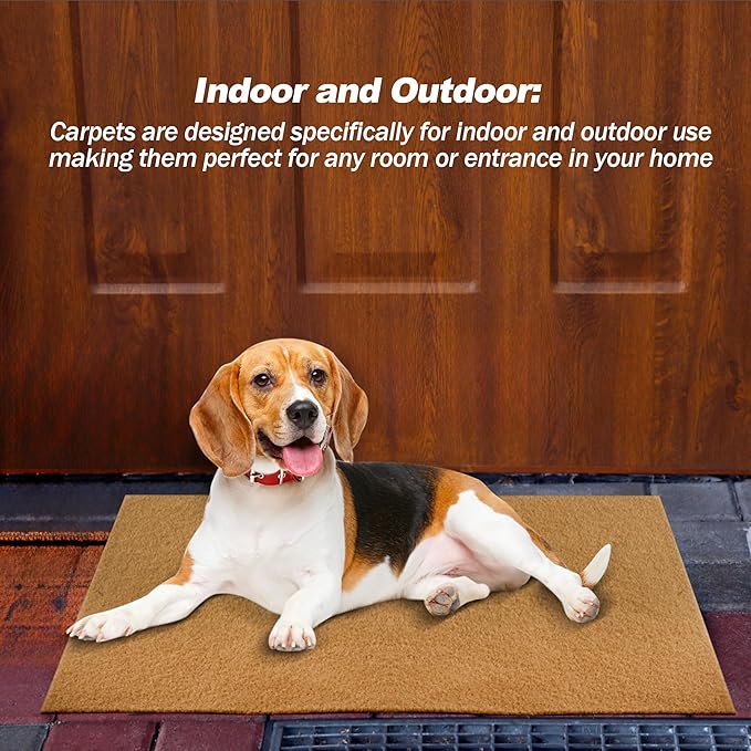 6 Pack Blank Door Mats for Crafting and Painting, 30x17 Inch Artificial Coir Doormat Outdoor, Non-Slip Rubber Backing Welcome Mats for Indoor/Outdoor Front Porch Entryway