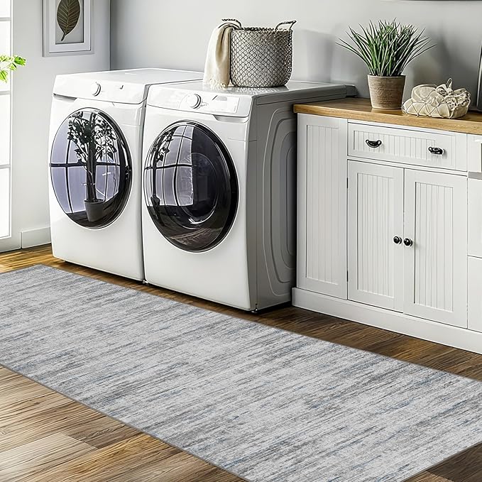 Kitchen Runner Rug 2.5x8 Runners for Hallways，Abstract Washable Runner Rugs Non-Slip Backing Rug Runner, Stain Resistant 8ft Runner Rug,Soft Floor Carpet Rugs for Bedroom，Laundry Room