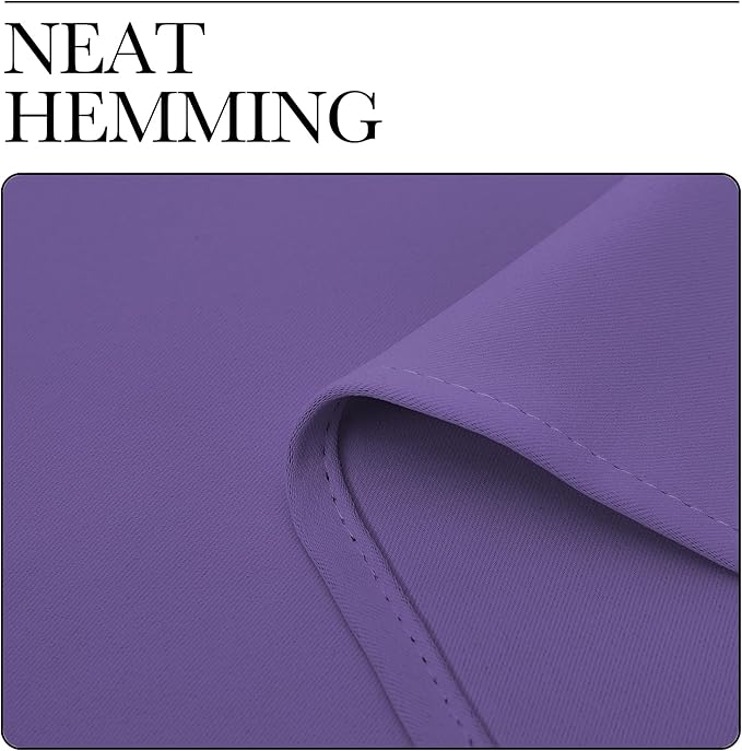 NICETOWN Bedroom Window Curtain Panels, Lilac Purple, 2 Panels, 62 in x 72 in (W x L), Window Treatment Thermal Insulated Rod Pocket Room Darkening Curtains/Drapes for Patio Door