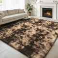 9x12 Fluffy Area Rugs for Living Room,Large Fuzzy Shag Area Rug for Bedroom,Soft Non-Shedding Indoor Plush Carpet for Kids Bedroom Nursery Home Decor,Tie-Dyed Coffee