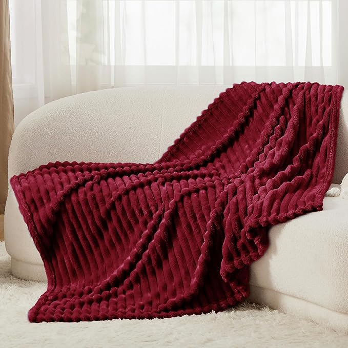 Bedsure GentleSoft Red Twin Blanket for Bed - Cozy Soft Blankets for Women, Cute Large Throws for Girls, 66x90 Inches