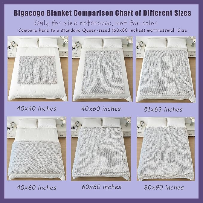 Bigacogo Chunky Knit Throw Blanket for Couch, 40x80 inches, 100% Hand Knitted with Thick Jumbo Chenille Yarn, Cozy Soft Large Rope Knot Cable Crochet Blankets for Sofa Bed Living Room, Goldenrod