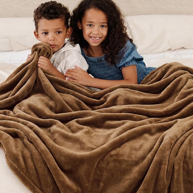 Bedsure GentleSoft Fleece Bed Blankets Full Size Orange - Soft Lightweight Plush Fuzzy Cozy Luxury Blanket Microfiber, 84x90 inches