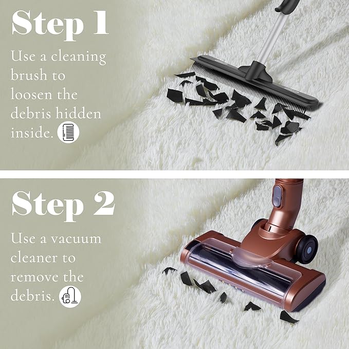 ONASAR Cream White Area Rugs 9x12 Living Room, Ivory Large Fluffy Shag Bedroom Rug, Soft Plush Thick Shaggy Big Floor Carpet for Kids Boy Girls Teen Dorm Nursery Indoor Home Decor Aesthetic