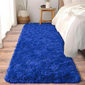 Soft Runner Rugs for Bedroom Hallways, 2x6 Royal Blue Fluffy Shag Throw Area Rug Non Slip for Bedside Dorm, Long Shaggy Furry Carpet for Nursery Living Room