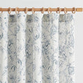 jinchan Floral Curtains 108 Inch Length Blue Flower Linen Farmhouse Curtain for Living Room French Country Vintage Curtain Rod Pocket Curtains Set 2 Panels Blue Floral Printed