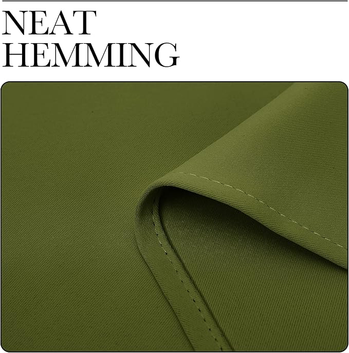 NICETOWN Bedroom Curtain Panels Blackout Draperies, Christmas Holiday Decor Thermal Insulated Solid Grommet Blackout Curtains/Drapes (One Pair, 34 by 72-inch, Olive Green)