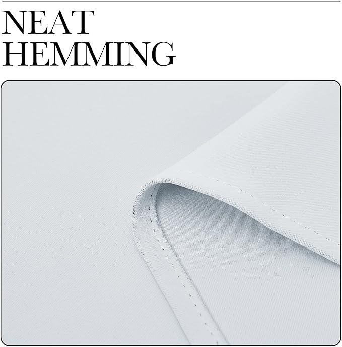 NICETOWN Greyish White Window Curtain Panels - Thermal Insulated Rod Pocket Room Darkening Curtain Sets for Bedroom (Greyish White, 2 Panels, 34 in x 84 in (W x L))