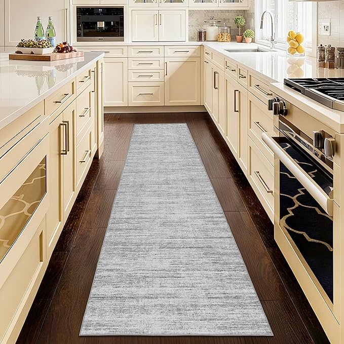 Washable Runner Rugs 3x10 Abstract Kitchen Runner Rug Non Slip Backing, Ultra-Thin Carpet Runners for Hallway 10 ft,Long Rug Runner for Entryway Living Room Bedroom Laundry Room