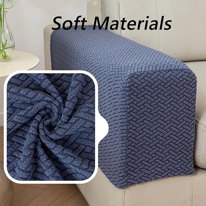 Soothing Home Sofa Covers, Sofa Hero Covers, Wear-Resistant Universal Couch Covers Washable Stretch Sectional Couch Cushion Covers (Beige,Arm Rest Covers 2pcs)