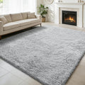 9x12 Fluffy Area Rugs for Living Room,Large Fuzzy Shag Area Rug for Bedroom,Grey Soft Non-Shedding Indoor Plush Carpet for Kids Bedroom Nursery Home Decor