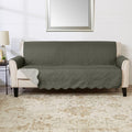 Great Bay Home Reversible Sofa Cover - Washable Slipcover Furniture Protector with Elastic Straps - Perfect for Kids & Pets - Quilted & Stitched Detail (Sage Green/Light Gray)