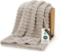 Bedsure GentleSoft Beige Throw Blanket for Couch - Cozy Soft Fleece Blankets for Women, Cute Small Plush Fuzzy Throws for Girls, Birthday Gifts for Women Men Her Him, Room Home Decor, 50x60 Inches