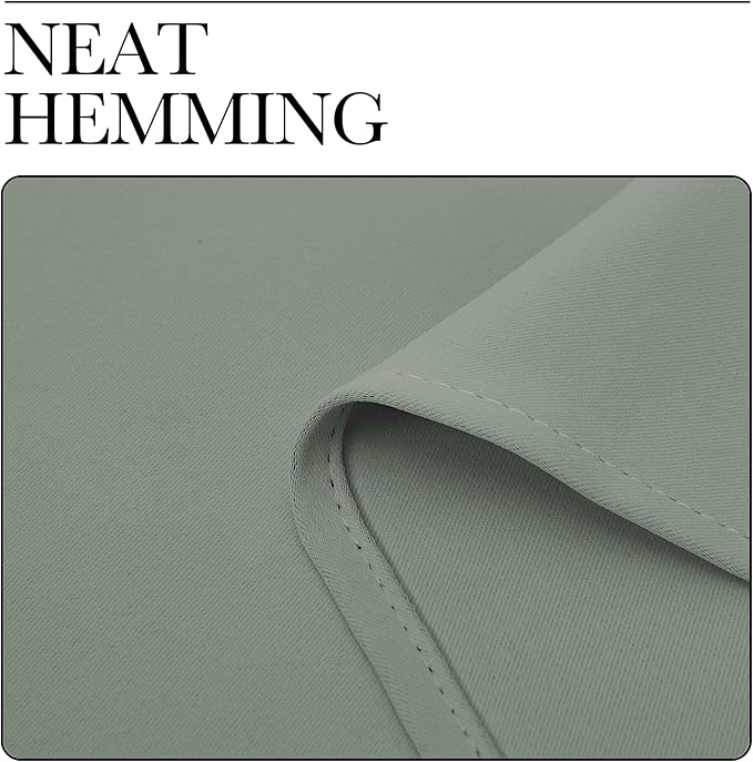NICETOWN Greyish Green Blackout Curtains 86" Long for Office, Dining Room, Guest Room, Sound Reducing Heat and Cold Block Curtain Panels for Modern Room Decorative (55" Wide, 2 Pieces)