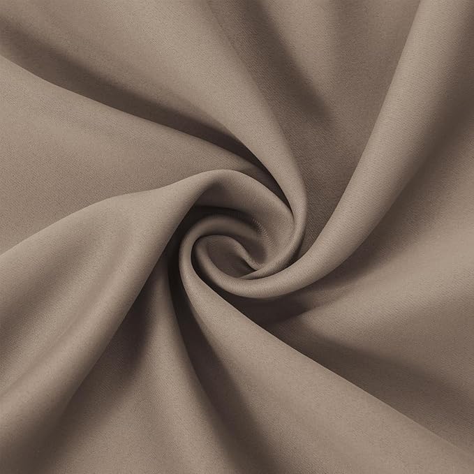 LEMOMO Cappuccino Blackout Curtains 42 x 63 Inch Length/Set of 2 Curtain Panels/Thermal Insulated Room Darkening Blackout Curtains for Bedroom