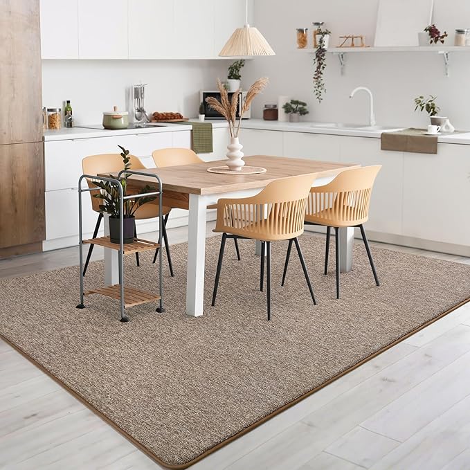 AROGAN Small Washable Area Rugs for Bedroom, 2×4 Runner Rug with Memory Foam for Hallway, Non Slip Fluffy Carpet Indoor Rug Runner for Kitchen, Bedside, Entryway Bathroom Home Decor, Matte Brown