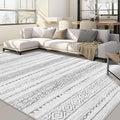 Nakagishi 6x9 Area Rugs Living Room: Washable Boho Large Neutral Soft Farmhouse Rug Stain Resistant Modern Indoor Floor Non-Slip Carpet for Bedroom Nursery Kids Playroom Office Dining Room Dorm- Grey