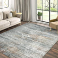 BEIMO Area Rugs 5x7 for Living Room Bedroom, Modern Abstract Machine Washable Rug, Large Soft Low Pile Floor Cover with Non Slip Backing for Dining Room, Ash Gray Brown