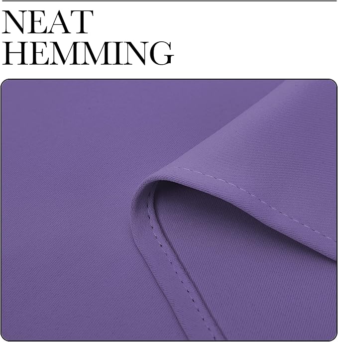 NICETOWN 84 inches Blackout Curtains for Office and Theater, Thermal Insulated Solid Grommet Drapes for Living Room (Lilac Purple, 1 Pair, 42 inches Wide)