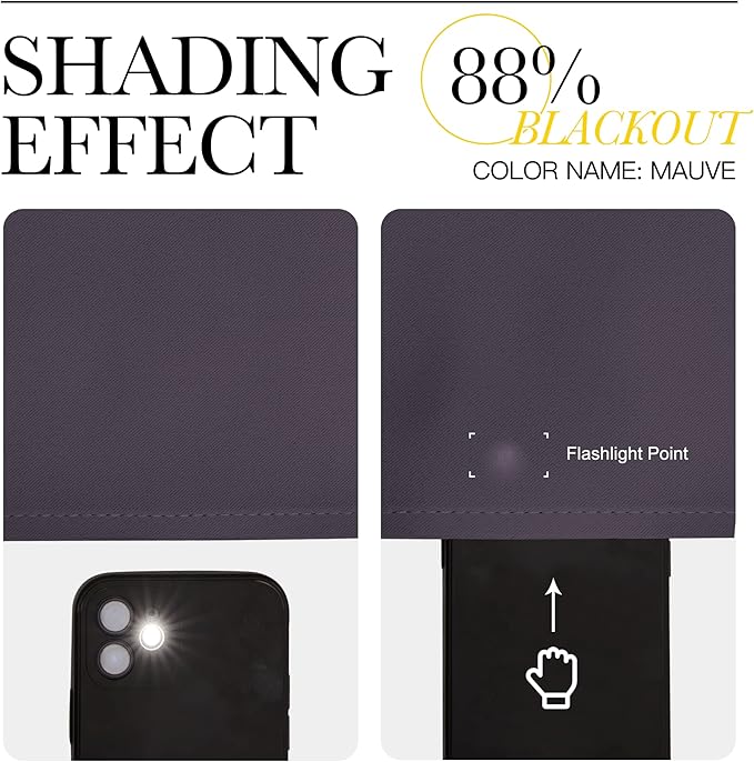 NICETOWN Blackout Curtain Panels for Bedroom, 2 Panels, W70 x L95-inch, Greyish Purple, Thermal Insulated Grommet Top Blackout Draperies and Drapes for Basement