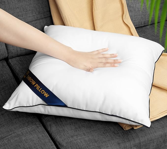 Utopia Bedding Throw Pillow Inserts (Pack of 4, White), 12 x 12 Inches Decorative Indoor Pillows for Sofa, Bed, Couch, Cushion Sham Stuffer