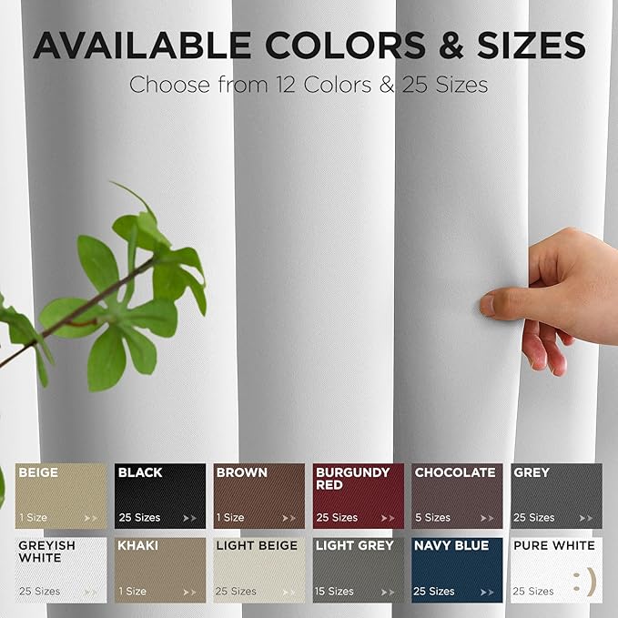 Joydeco Blackout Patio Sliding Door Curtains 96 Inches Long, Grommet Privacy Room Divider Curtains, Extra Wide Thermal Blackout Drapes for Bedroom Living Room (Greyish White 100Wx96L, 1 Panel)