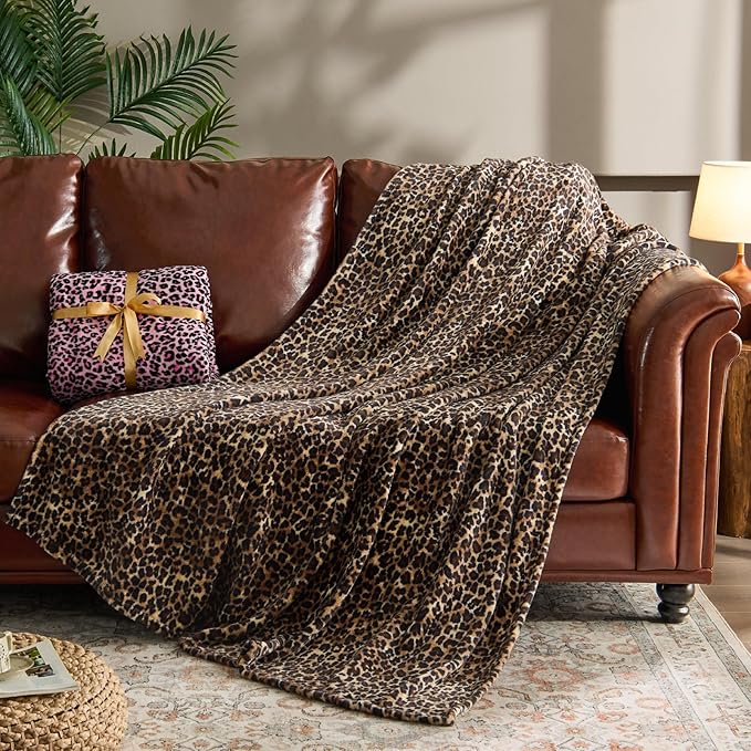 BEDELITE Fleece Blanke for Couch & Bed, Luxury Plush Cozy Fuzzy Blanket, Throw 50"x 60", Dark Brown
