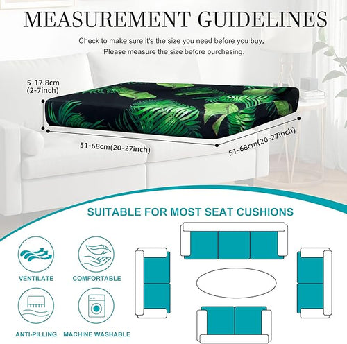 14 Pcs Stretch Patio Cushion Covers,Outdoor Couch Covers Replacement,Outdoor Couch & Sofa Slipcovers,for Patio Furniture Cushion Covers,Washable Reusable Furniture Protector (Summer,Cover Only)