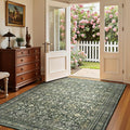 Lofus 4x6 Area Rug for Entryway, Green Non Slip Area Rugs for Kitchen, Washablee Soft Rugs for Bedroom, Living Room, Tool Room Nursery Kids Room Decor