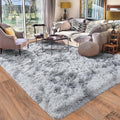 Rugs for Bedroom 4x6, Soft Shaggy Modern Shag Area Rug for Living Room, Upgrade Non-Slip Plush Fluffy Carpet for Kids Boys Girls Room Home Decor Aesthetic, Light Grey
