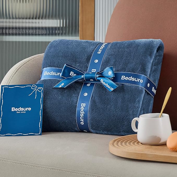 Bedsure GentleSoft Fleece Blankets King Size Mineral Blue - Bed Blanket Soft Lightweight Plush Cozy Fuzzy Luxury Microfiber, 108x90 inches