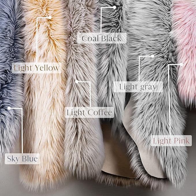 Ashler faux fur rug, Fluffy Shaggy Area Rug Ultra Soft 3 x 5 Feet Rectangle Fur Rug Frosted Bottom Pink Fuzzy Rug Machine Washable Shag Rug, Nursery Decor Throw Rugs for Bedroom, Living Room