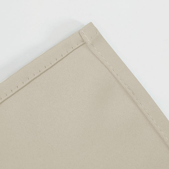 LEMOMO Light Beige Thermal Blackout Curtains/52 x 63 Inch/Set of 2 Panels Room Darkening Curtains