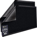 Sierra Concepts 2-Pack Front Door Mat - Large 36 x 24 Welcome Indoor Outdoor Entryway Mats for Shoe Scraper, Ideal for Inside Outside High Traffic Area, Black