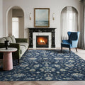 Washable Rugs 8x10 Area Rugs for Living Room,Bedroom,Dining Room- Soft Low Pile Stain-Resistant Carpet with Non-Slip Rubber Backing,Vintage Large Area Rug for Nursery Home Office Decor