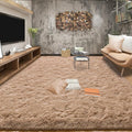 Tepook Area Rugs 9x12 for Living Room, Super Soft Fluffy Rugs for Bedroom, Modern Shaggy Rug Fuzzy Carpets for Kids, Plush Indoor Nursery Home Decor Rug with Non-Slip Bottom, Beige