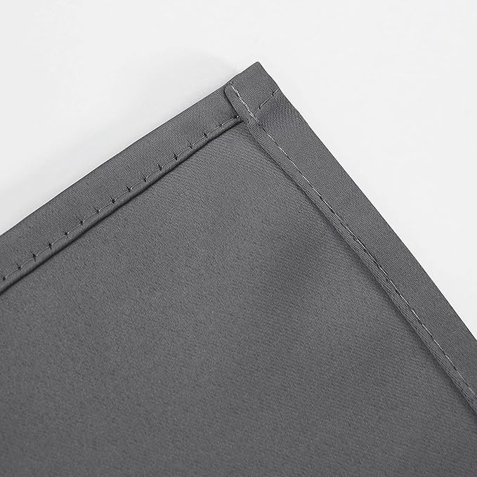 LEMOMO Grey Thermal Blackout Curtains/42 x 84 Inch/Set of 2 Panels Room Darkening Curtains for Bedroom